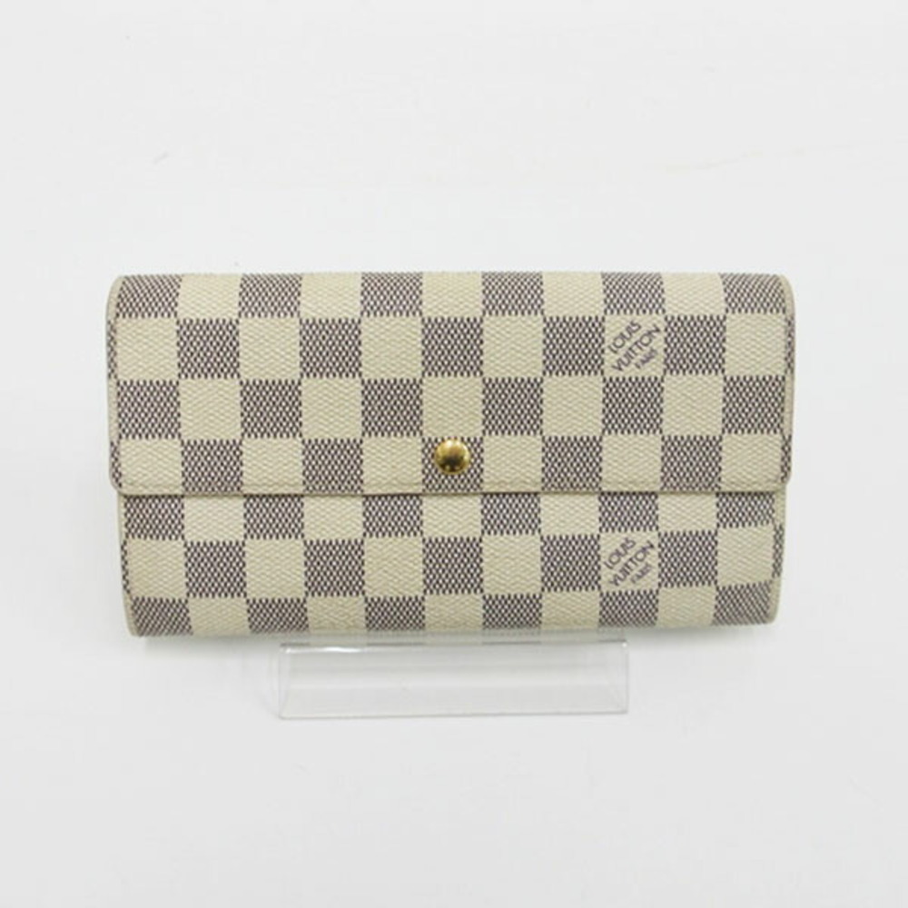 Louis Vuitton Azur White Portefeuille Wallet Sarah Long
